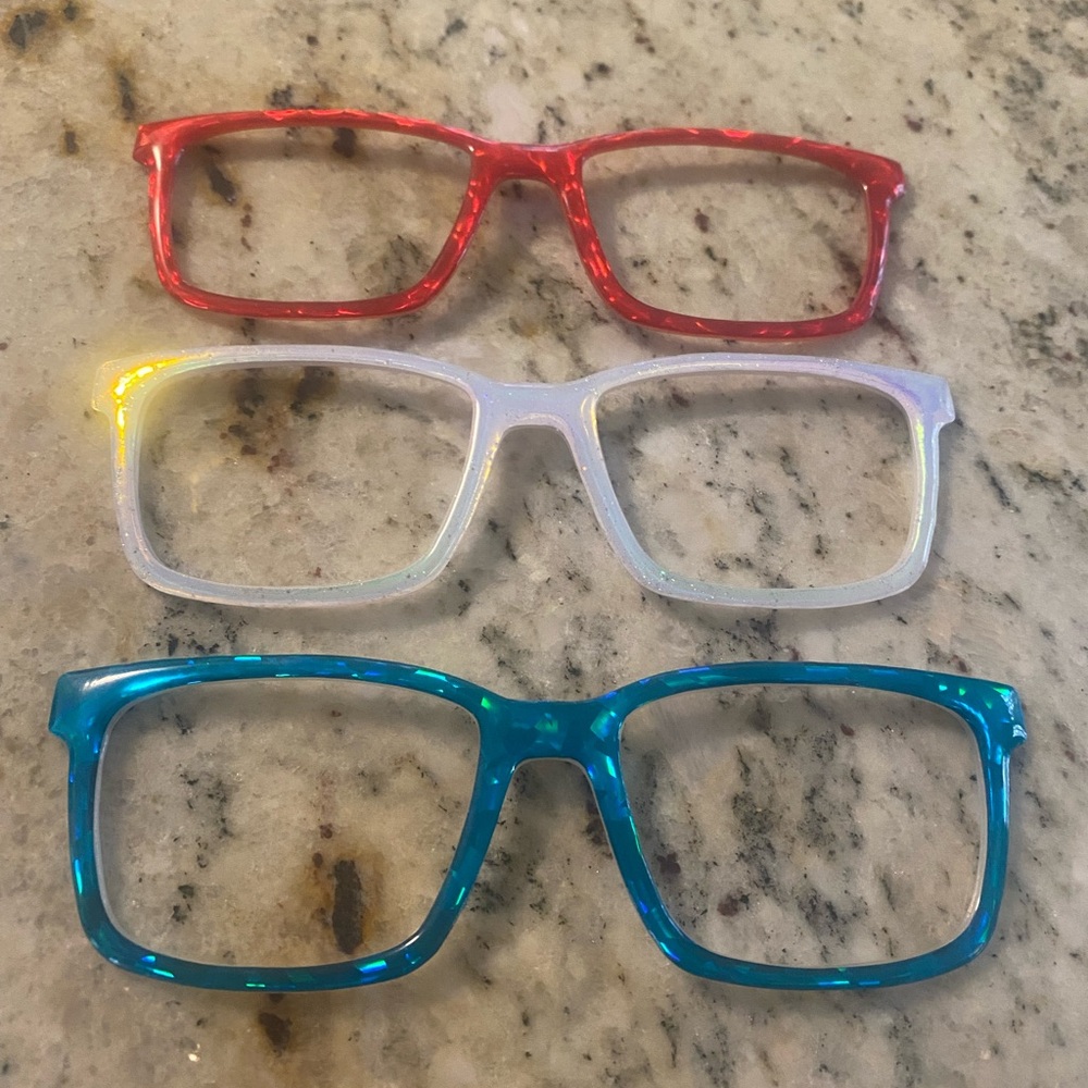 Vibrant Square Frame Glasses Trio